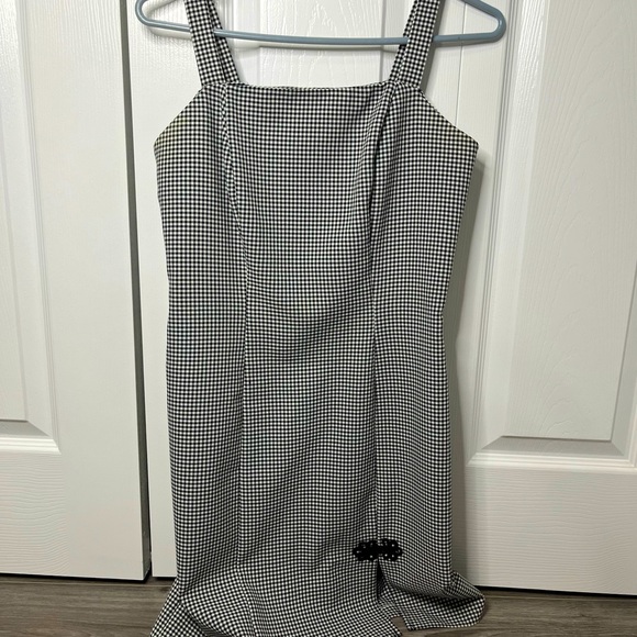 Black and white checkerboard dress and blazer set - Picture 3 of 3